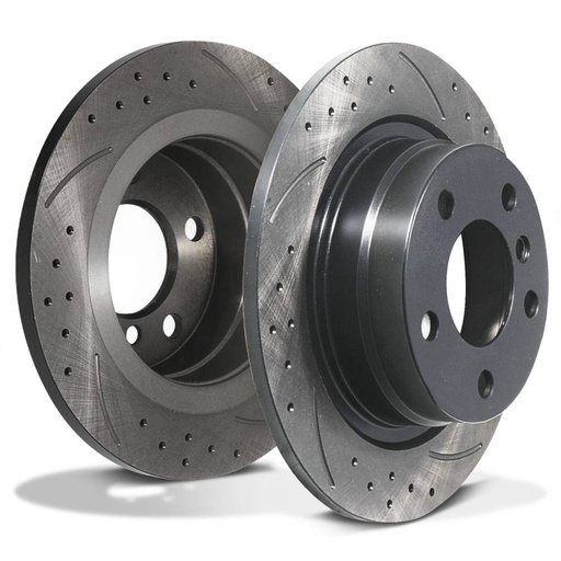 Rear Grooved Drilled 290mm Brake Discs – BMW 1 2 Series F20 F21 F22 F23 11+