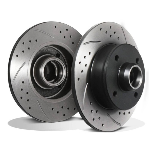 Rear Grooved Drilled 226mm Brake Discs – VW Golf MK3 Polo 1.6 1.8 1.9 TDI GTI
