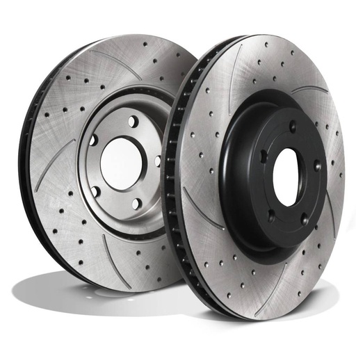 Front Drilled Grooved 308mm Brake Discs – Ford Focus MK4 1.5T Ecoboost 18-25